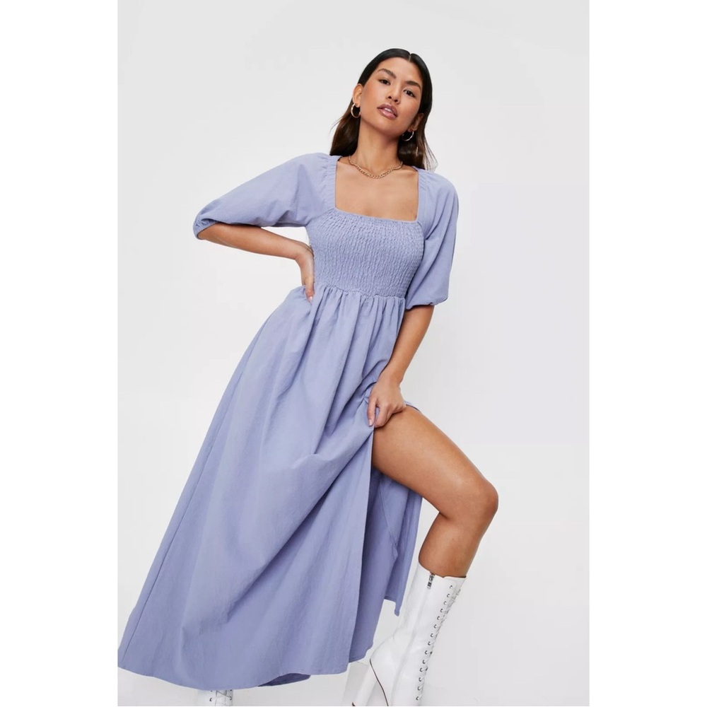 Puff Sleeve Maxi Dress